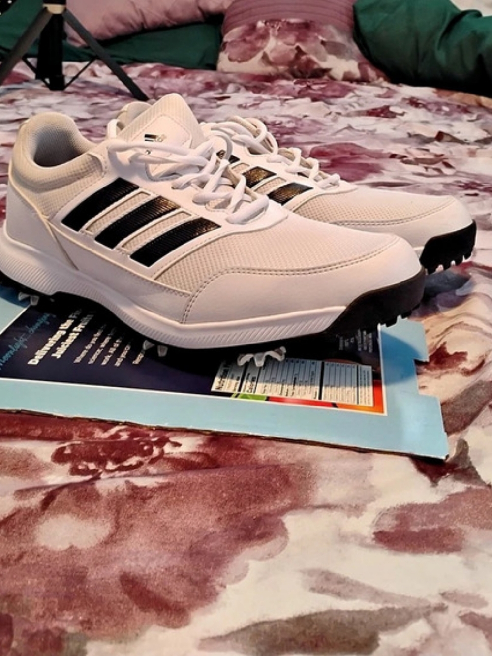 adidas Tech Response 2.0 Golf Shoes Cloud White Core Black White & Black US 9.5
